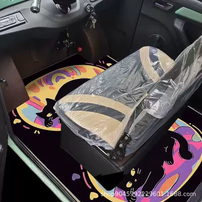 Universal Foot Pad, Mats, Enclosed Wear-Resistant Anti-Slip Mats - black-cat-observes-secretly-100140cm-cut-by-yourself