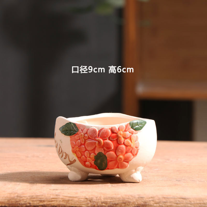 Macetas suculentas a la parrilla a mano, venta especial de cerámica, terraza para el hogar, terracota, cerámica pequeña, venta al por mayor