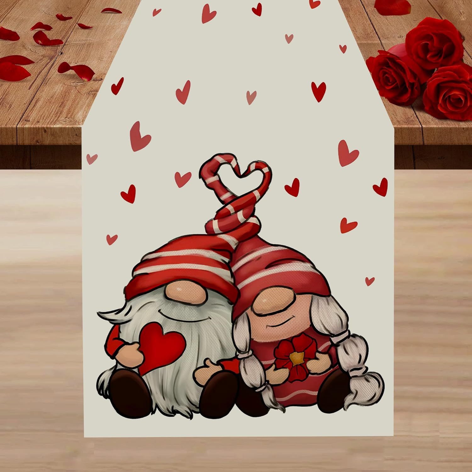 Transfronterizo nuevo día de San Valentín camino de mesa Lino impreso mantel hogar Decoración sofá fiesta Festival atmósfera Decoración