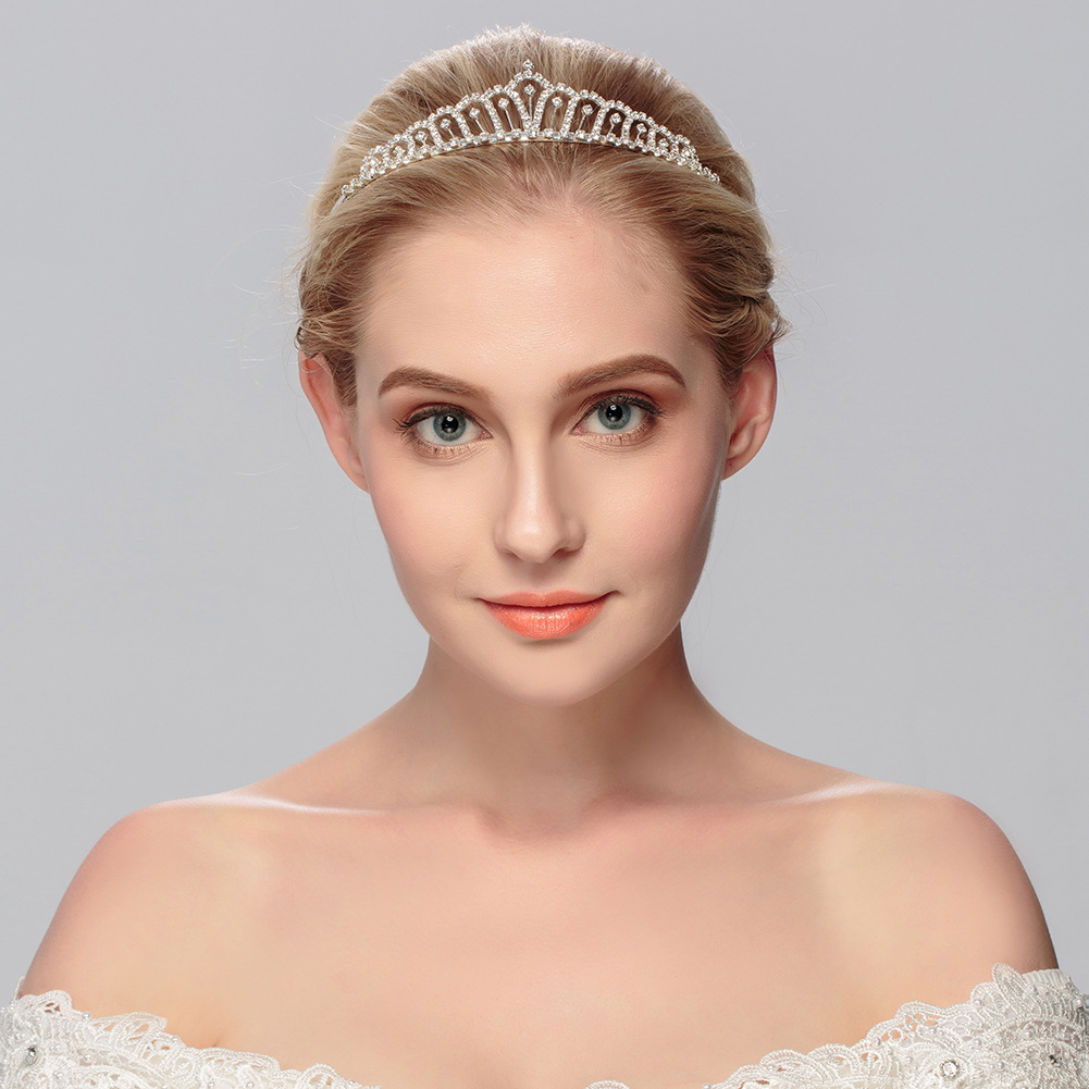 European And American Birthday Crown Headband Bridal Party Dance Rhinestone Hair Accessories Children And Adults Headband Bridal Crown