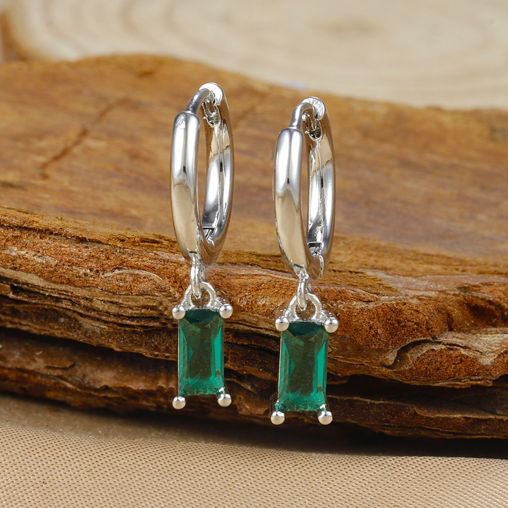 1 Par Elegante Geométrico Gotitas De Agua Enchapado Cobre Circón Pendientes De Gota Aretes display picture 19