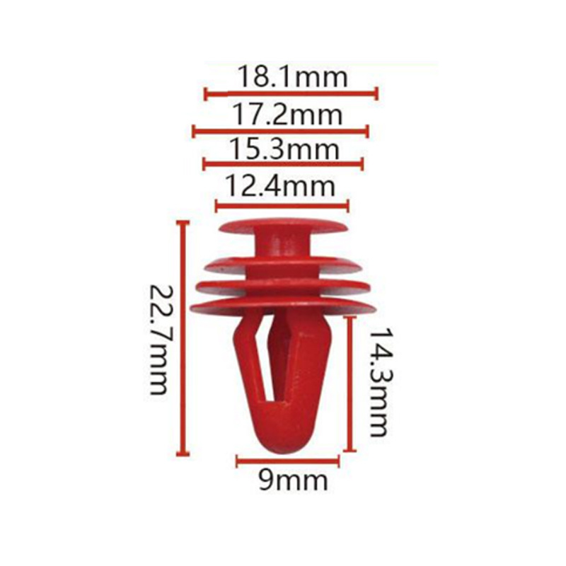 Adecuado para Dongfeng bien-off panel de la puerta del coche hebilla de nylon clip accesorios del coche hebilla del coche rojo D46