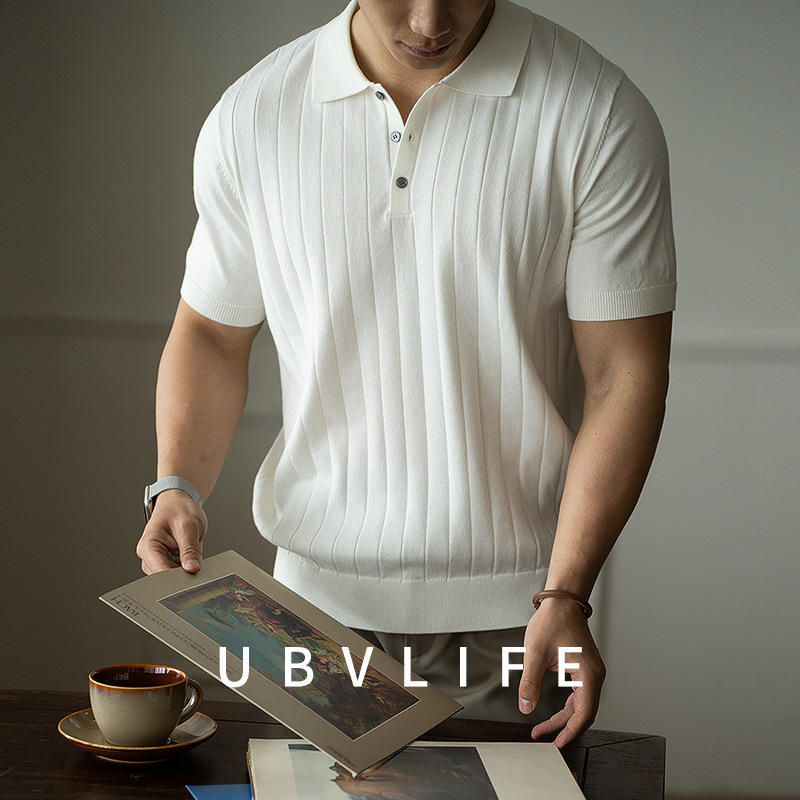 Light Luxury High-End Machine-Washable Wool Short-Sleeved Polo Shirt for Men 2026 Spring and Summer Knitted Half-Sleeved T-Shirt Base Layer Light Luxury High-End Machine-Washable Wool Short-Sleeved Polo Shirt for Men 2026 Spring and Summer Knitted Half-Sleeved T-Shirt Base Layer