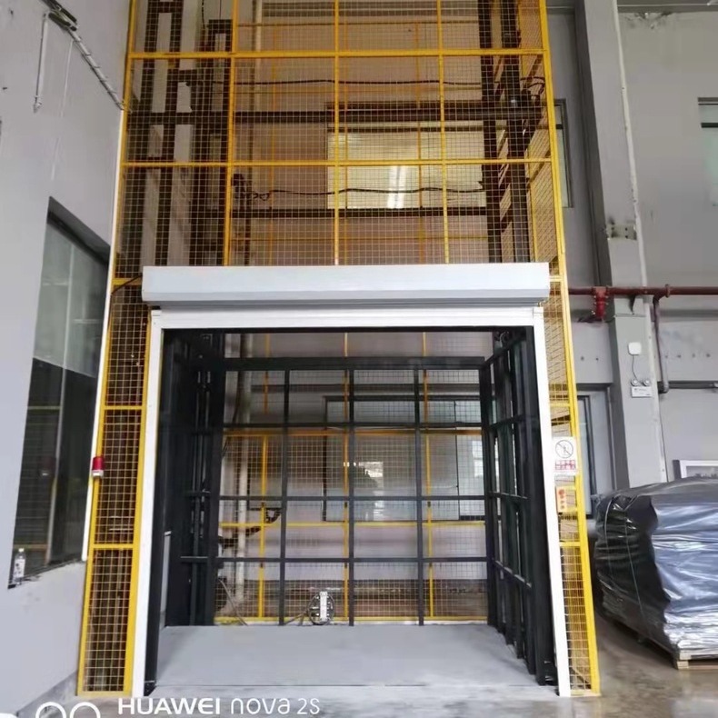 仓库阁楼平台二层三层电动液压升降机载重2吨3吨固定液压升降