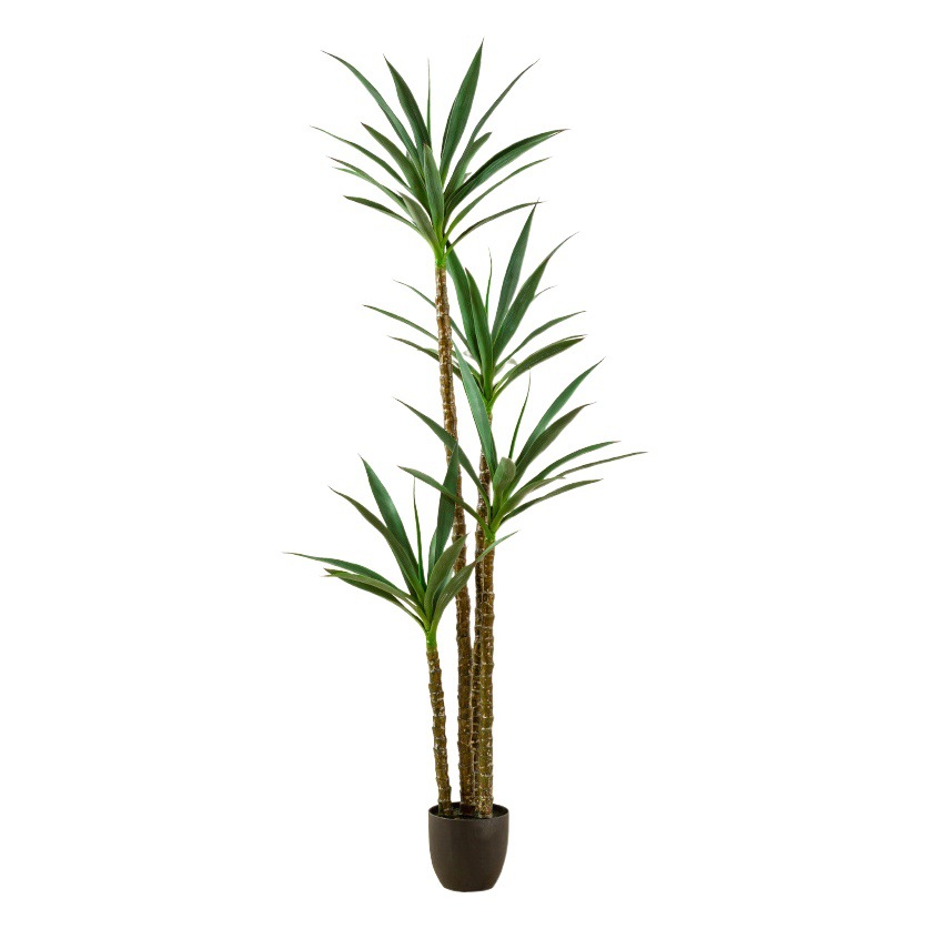Amazon caliente-venta artificial planta verde árbol de cisal Agave árbol artificial maceta sala de estar decoración falsa planta de gladiolos