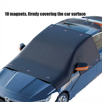 Car snow shield – Moisture-Proof Oxford Cloth Snowproof - 10-magnet-thickened-model-orange-ears-extra-large-size