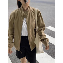 RL拉夫小马标老干部外套纯棉polo上衣复古百搭夹克女刺绣情侣休闲