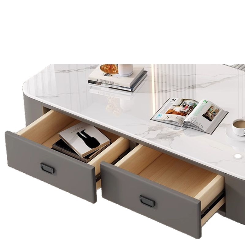 Mesa de té de vidrio 3C sala de estar doméstica pequeña casa mesa de té hotel al por mayor sin instalación de paquete blando mesa de té gabinete de televisión