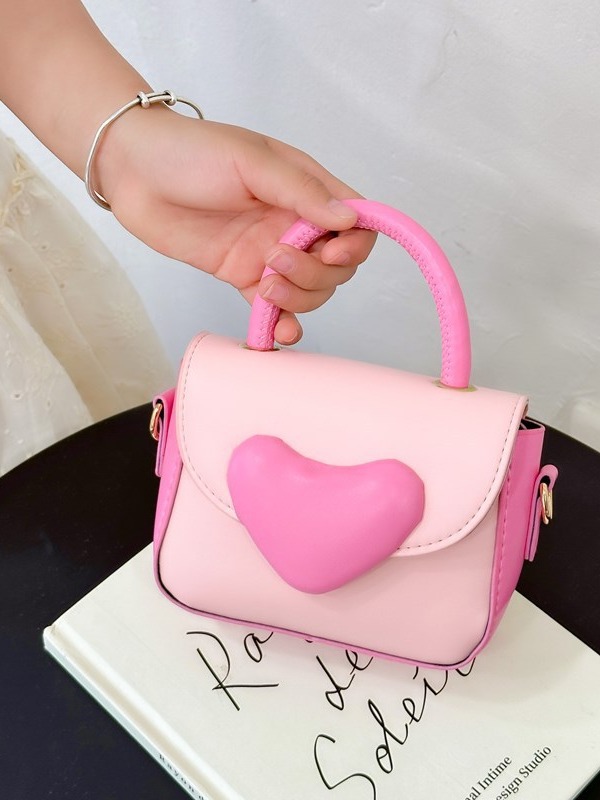 Bolsos para chicas coreanas de dibujos animados de amor contra colores de moda extranjera para niños de un solo hombro bolso de cambio
