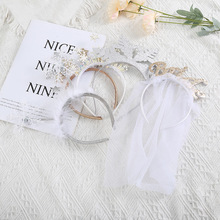 2023年新款圣诞节发箍跨境儿童雪花亮片发箍成人游乐园晚会头箍