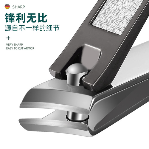 New oblique nail clipper stainless steel single with nail file eagle beak pointed nail clipper household nail clipper large size
