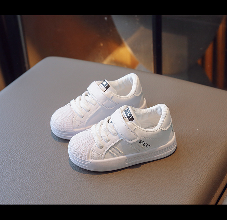 Children's Sports 2023 Spring Autumn New Fashion Shell Head Baby Walking Board Shoes for Boys and Girls_voghion.com