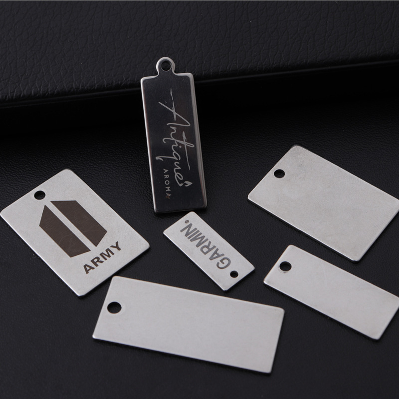 Stainless steel small tag tag tag tag foot bath hotel luggage tag nameplate lettering number anti-lost DIY jewelry accessories