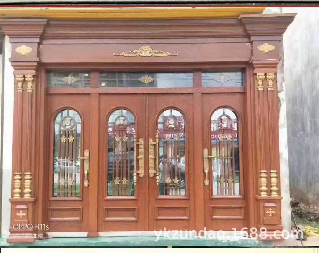 四开锌合金别墅玻璃大门