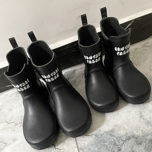 New Spring Rainy Day Children's Parent-child Rain Shoes Snow Play Snow Boots Non-slip Waterproof Fashion Outdoor Mid-tube Shoes