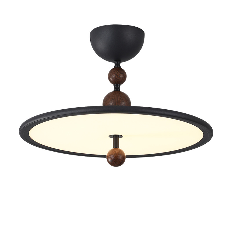 Lámpara de techo de dormitorio medieval retro disco volador luz de techo de espectro completo minimalista sala de protección de ojos luminaria Zhongshan L002