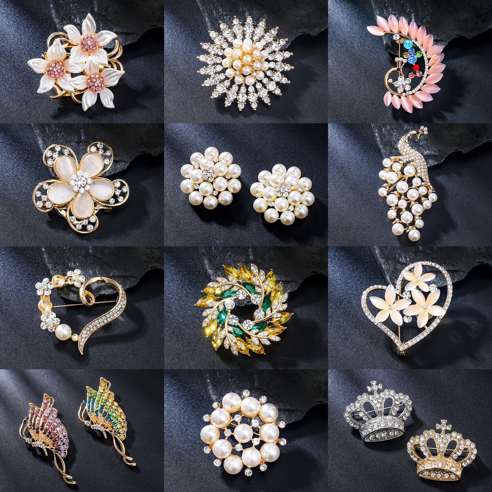 High-End Pearl Floral Suit Brooch for Women, Luxurious Elegant, Fashionable and Versatile Clothing Accessories, Pin to Prevent Exposure and Fixation