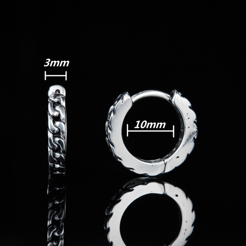 New Japanese and Korean fashion earrings titanium steel personality versatile round earrings simple twist ear buckle earrings cross-border supply