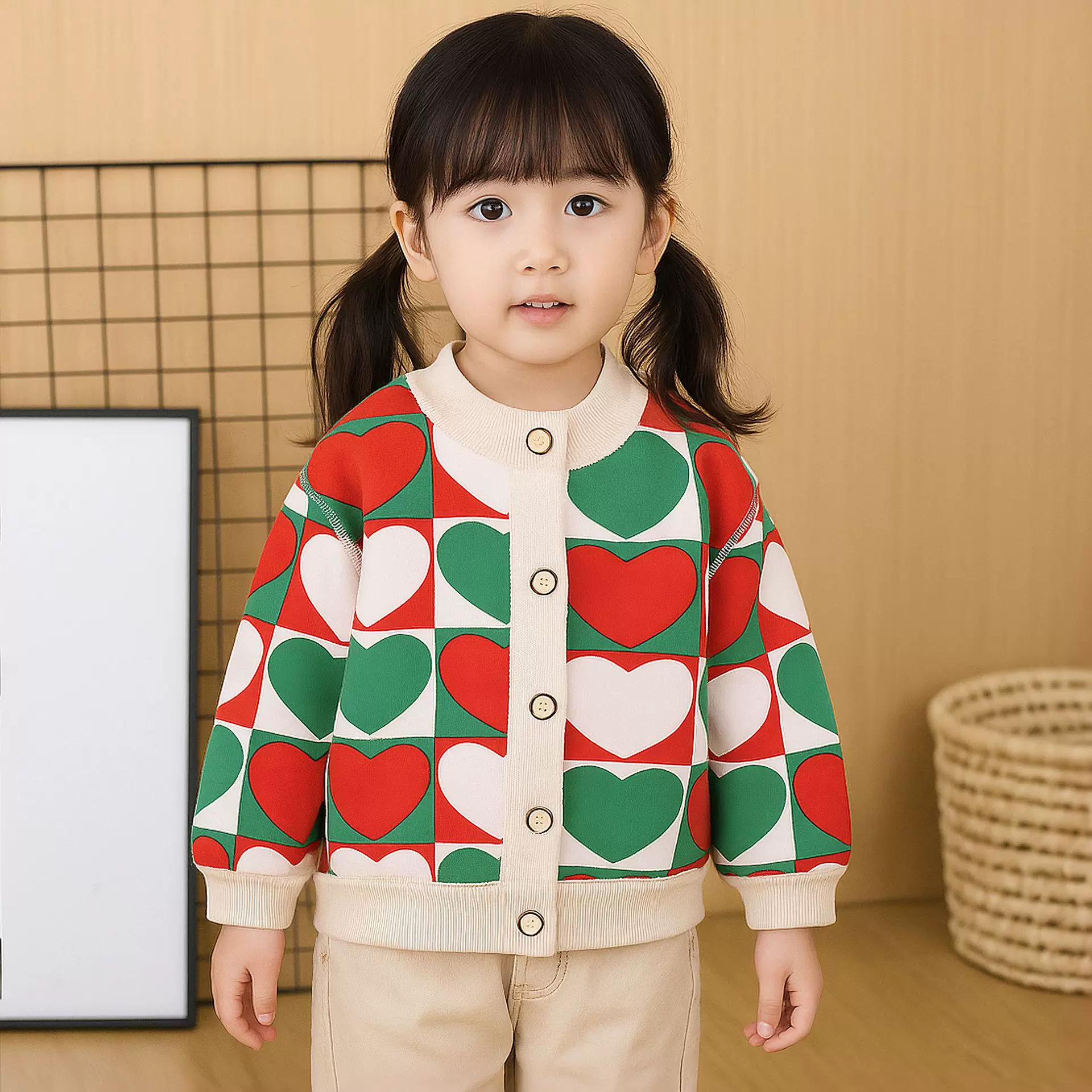 新款秋冬儿童卫衣针织衫男童休闲外套女童开衫家居服童装毛衣批发