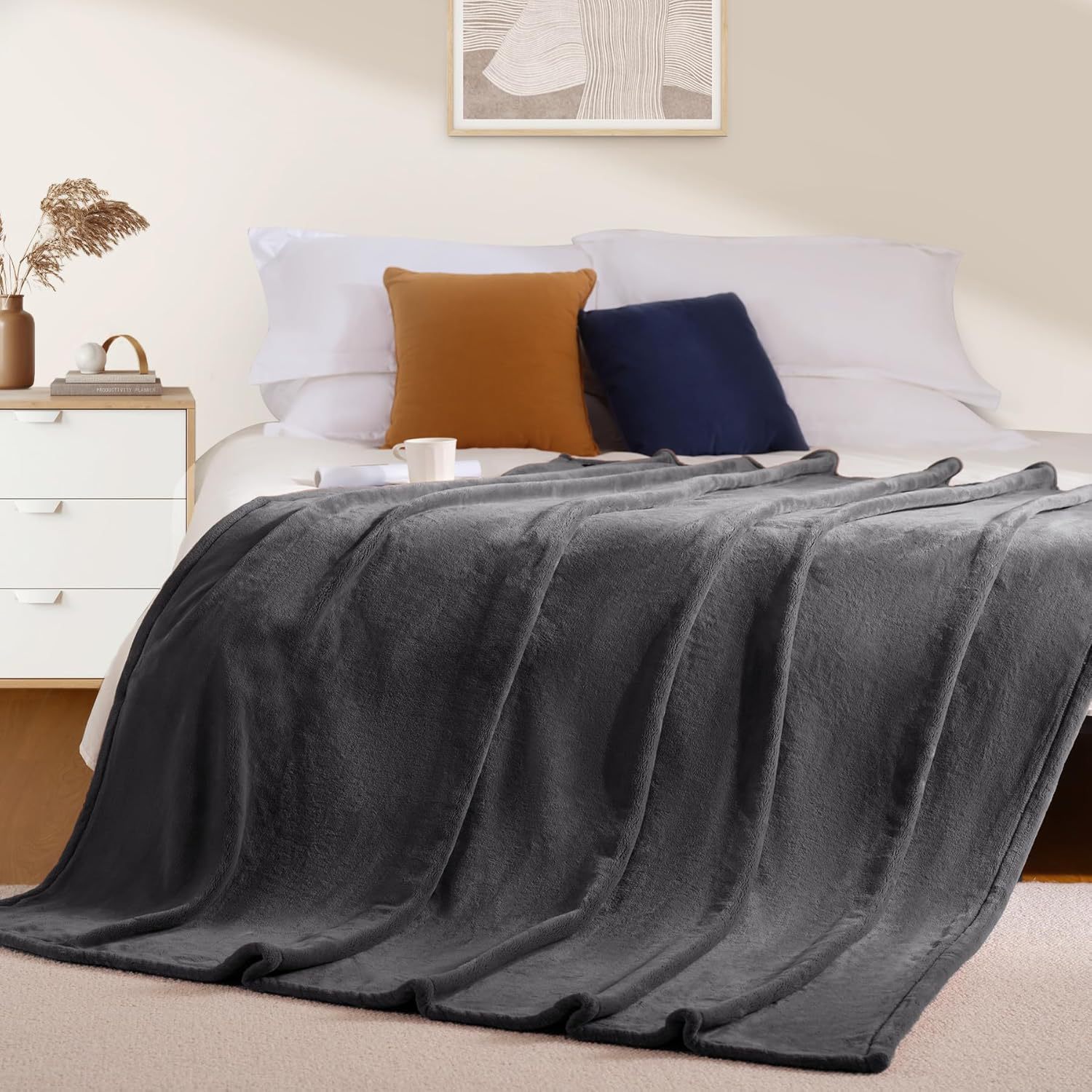 Mantas al por mayor para comercio exterior transfronterizo en Amazon, mantas de franela, mantas casuales para regalo para todas las estaciones, mantas de color sólido.