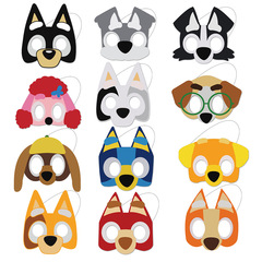 動物型マスクハロウィーン犬ブルーコート写真撮影道具子供パーティー装飾用アマゾン新品