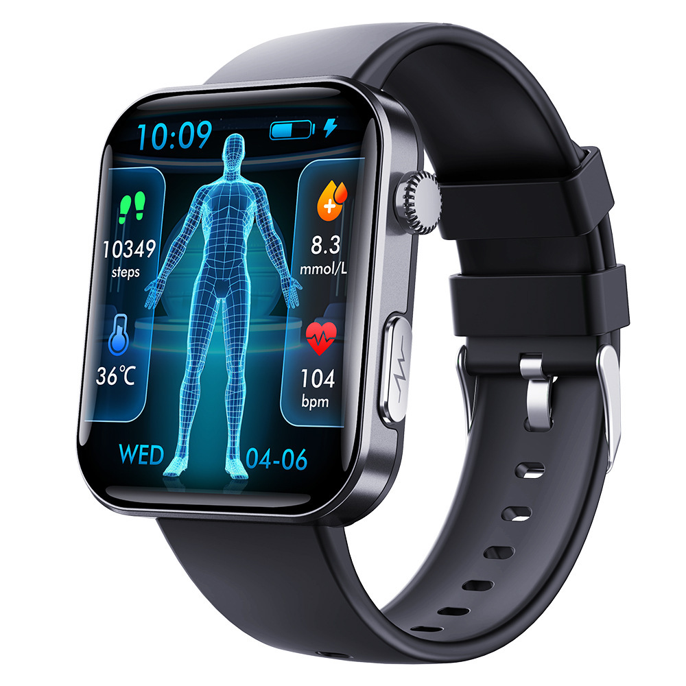 F300 reloj inteligente Bluetooth llamada ECG presión arterial glucosa temperatura corporal ácido úrico lípidos sanguíneos reloj deportivo de salud