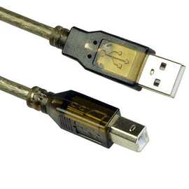 USB 2.0 AM TO BM透明黑色 打印线 数据连接线纯铜芯抗干扰