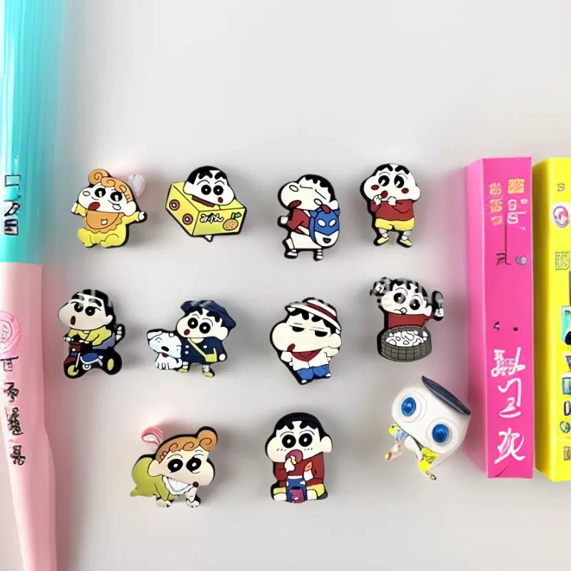 工厂直销新款蜡笔小新卡通鞋花洞洞鞋装饰扣DIY鞋配件跨境热卖