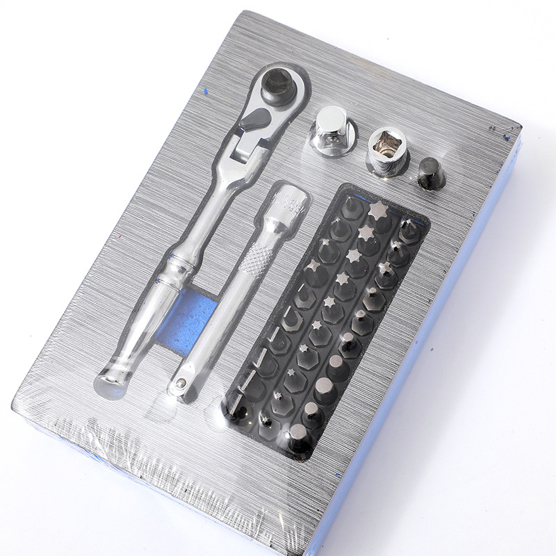 小型棘轮扳手迷你快速组合多规格批头弯头式折叠活动套装两用套筒