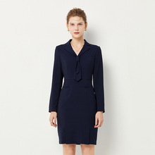 职业高级连衣裙气质设计感纯色面试正装酒店前台珠宝店工作服制服