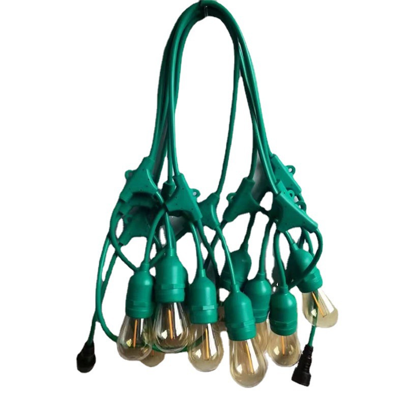 供应灯串电源线 欧规插头电源线 E27灯串线e27灯座防水照明灯串线