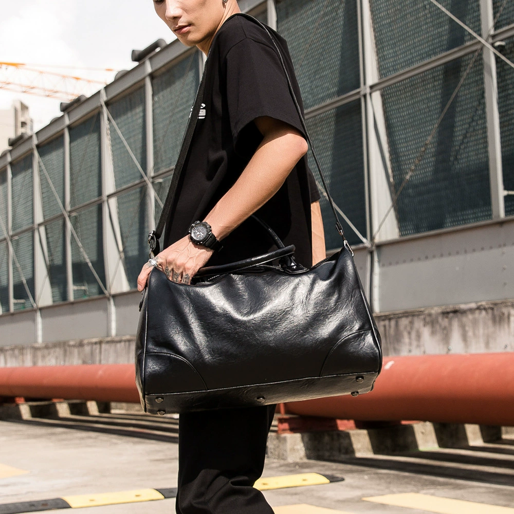 Capacious travel bag, polyurethane one-shoulder bag for leisure, wholesale