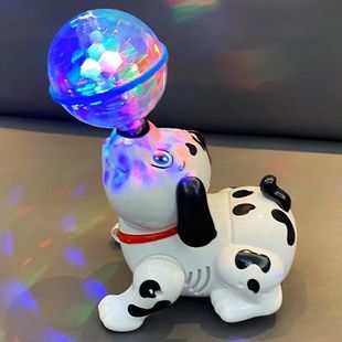 Douyin's Same Kidsren's Electric Toy Top Ball Puppy Light Music Dancing Projection Rotating Singing Universal Wholesale