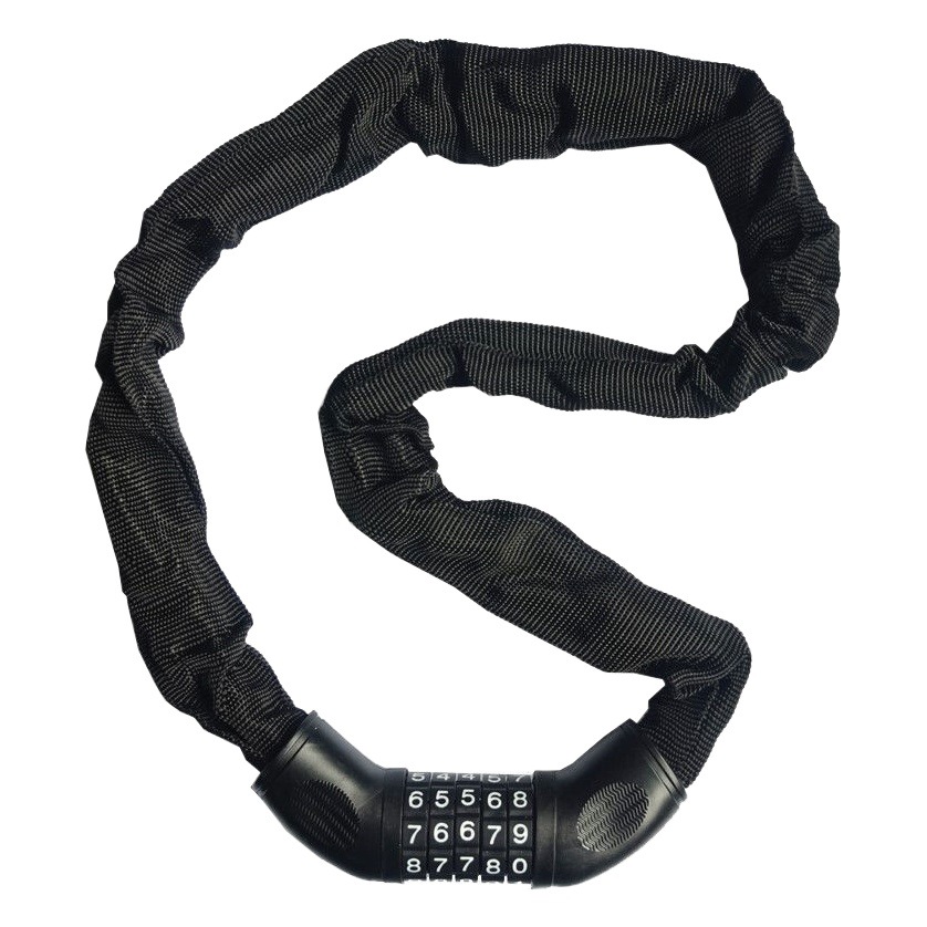 Bicycle lock anti-theft password chain lock electric motorcycle iron chain lock anti-pry portable chain lock bicycle accessories