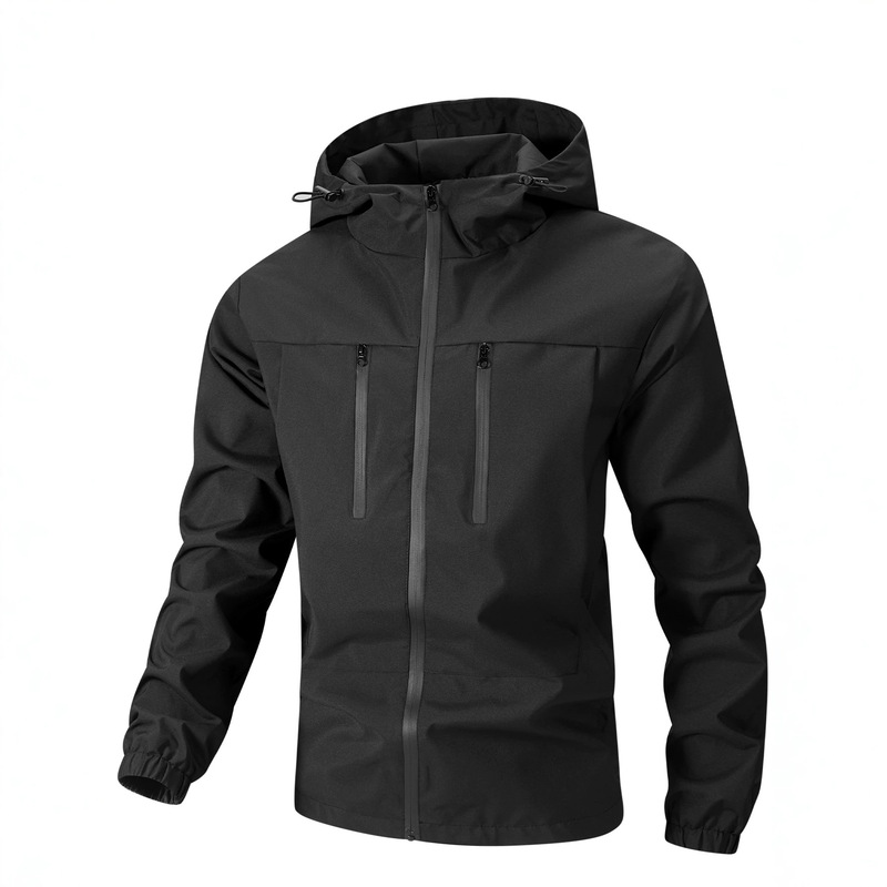 European Size Men's Outdoor Hooded Breathable Multi-Pocket Zip-Up Jacket Cross-Border Special Edition Four-Season Men's Coat