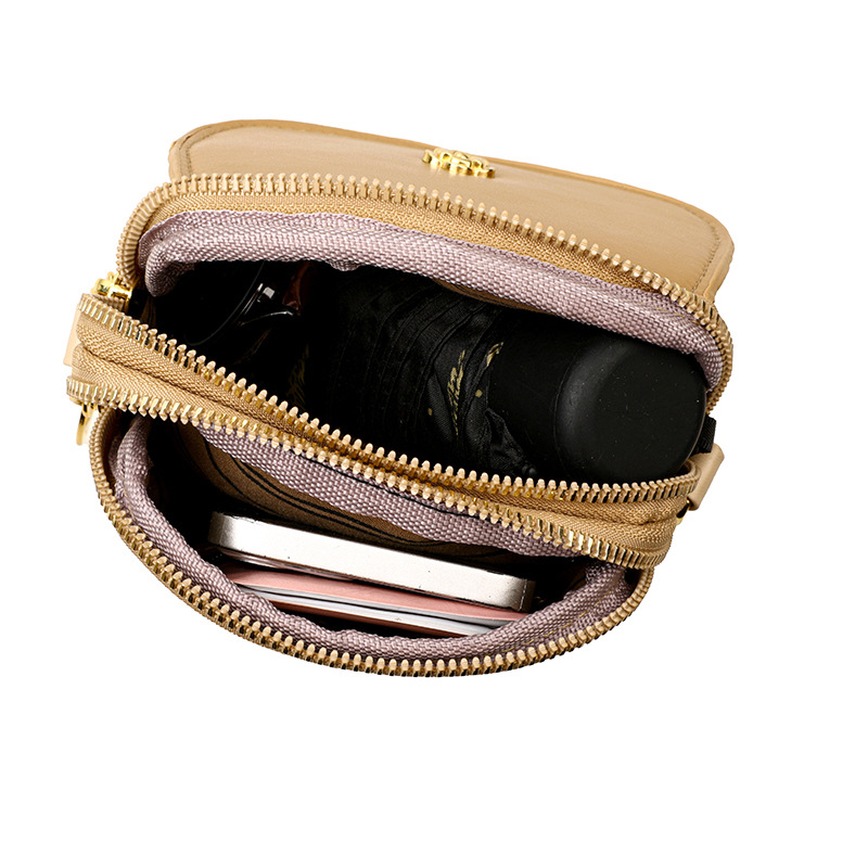 Bolso de teléfono móvil para mujeres 2024 nuevo mochila de cuero de verano sensación de textura de moda exquisita bolso de hombro