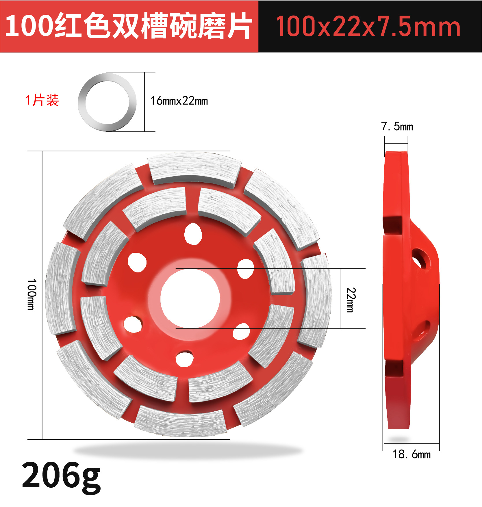 Disco de corte de vidrio Glass King para azulejos de cerámica, jade, cristal, botellas de vino, arena, disco de corte de diamante fino de 15 mm de ancho