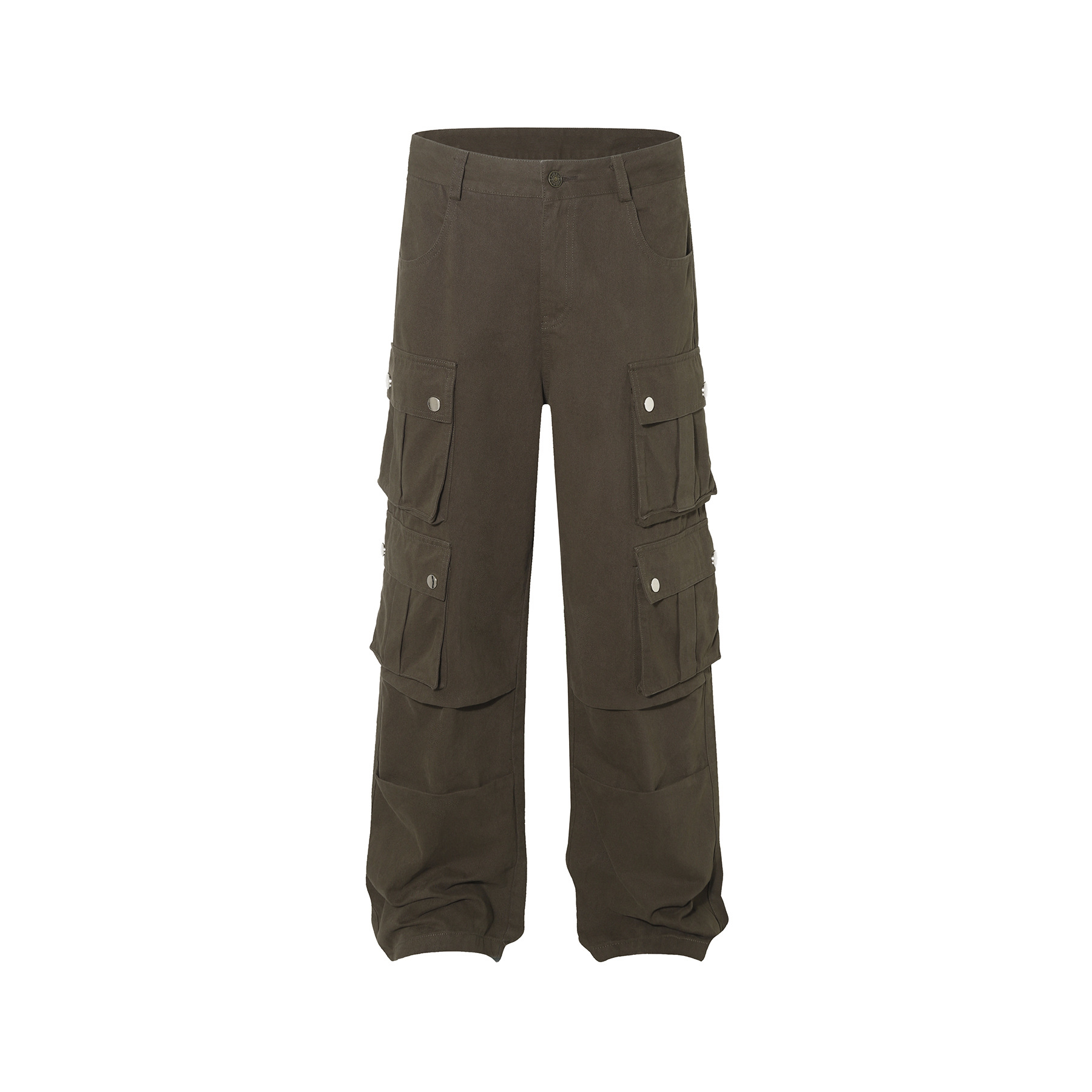 Pantalon cargo homme coupe ample style workwear décontracté_voghion.com