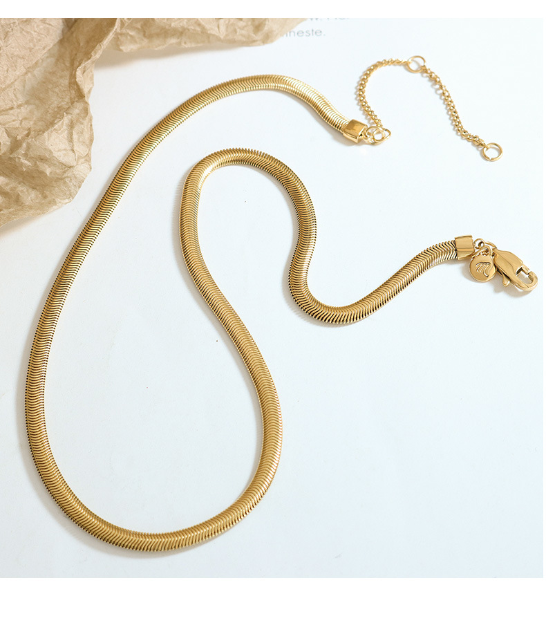 1 Piece Simple Style Solid Color Titanium Steel Plating Necklace_colorza_5