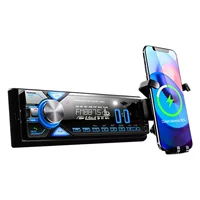 Автомобильный MP3-плеер Bluetooth LED свет Двойной USB Быстрая зарядка APP пульт дистанционного управления радио с держателем мобильного телефона Одношпиндельный станок