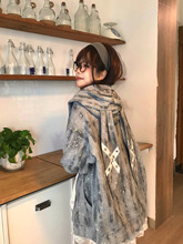 2025甜酷穿搭兔耳朵扎染镂空连帽开衫卫衣外套女日系可爱