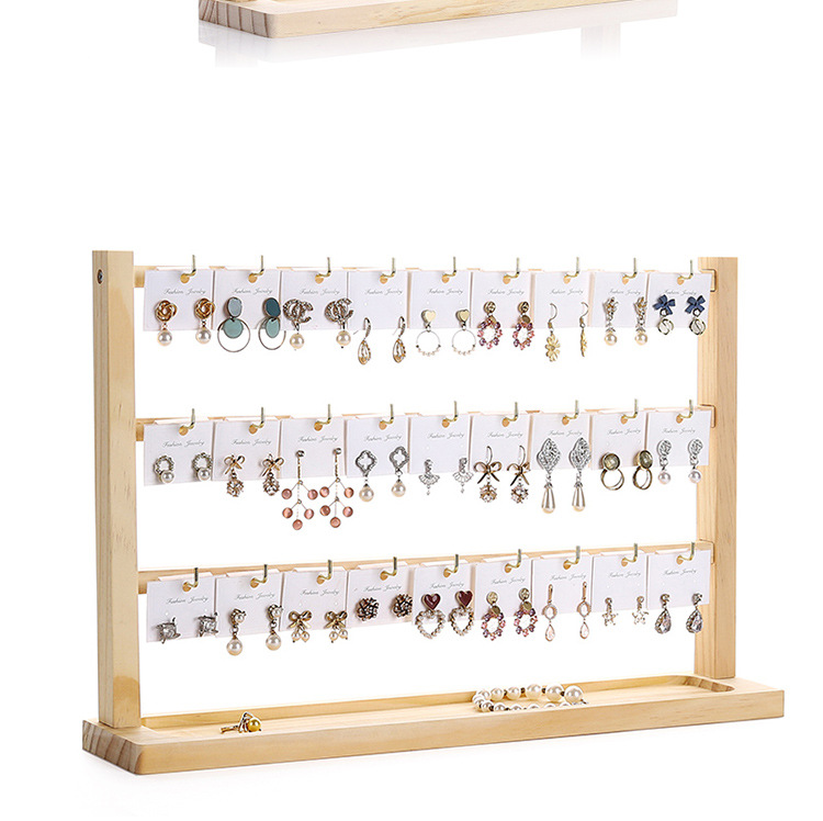 266g Weight Jewelry Rack Classification 1 Piece Quantity solid wood Material Solid Color Pattern All Seasons Season Simple Style Style 1 Piece Solid Wood Simple Style Solid Color Jewelry Rack 5
