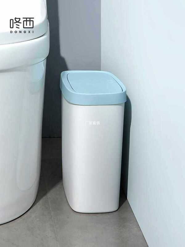 Wholesale gap trash can household creative toilet with lid toilet living room with lid narrow pull bucket small toilet paper