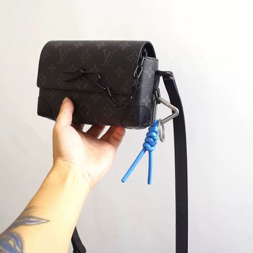 New braided triangle car keychain genuine leather diamond knot key ring sheepskin high-end key pendant