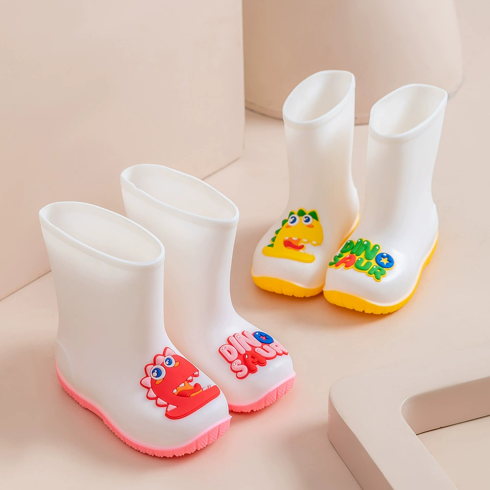 Детская дождевая обувь 1-7 лет мальчик ученик начальной школы динозавр водная обувь детское нескользящая детская мультяшная дождевая сапога девочка