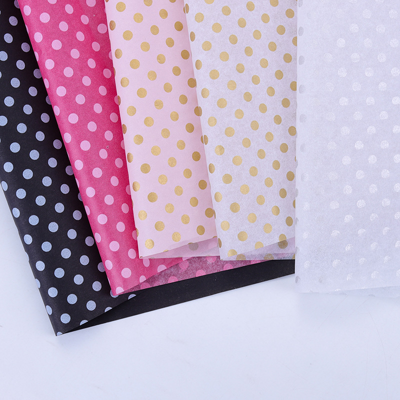 20 hojas de papel de polka dot, papel para copias, papel de forro, papel coreano para envolver ramos, 50*66cm, estampado