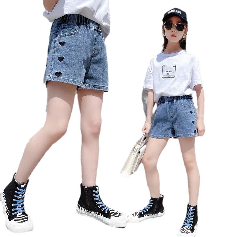 Children's summer wholesale spot girls denim shorts summer new large children's baby little girl thin pants