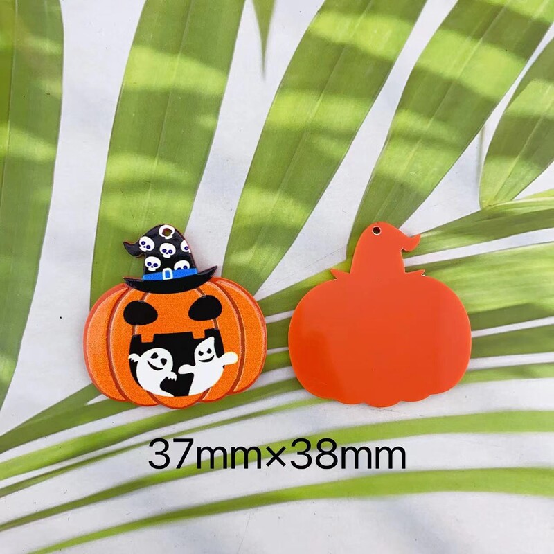アクリルクロスボーダーレリーフかぼちゃハロウィーンシリーズペンダントDIYキーホルダー耳飾りペンダントアクセサリー|undefined