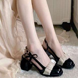 Baotou Sandals Women's Spring and Summer New Style 2025 Fashion Thick Heels Matching Skirts Fairy Style French High Heels