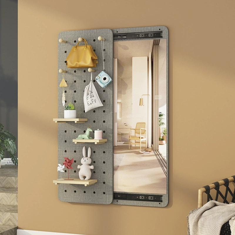 Зеркало для входа, невидимое зеркало для переодевания, закрывающееся зеркало в полный рост, раздвижное зеркало, перфорированная доска, бытовое скрытое зеркало.
